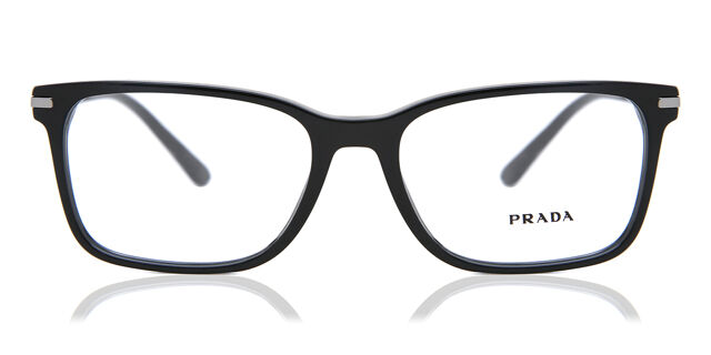 Prada PR 14WV 1AB1O1 Square Shiny Black Eyeglasses  display picture 2