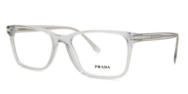 Prada PR 14WV U431O1 Square Transparent Grey Eyeglasses  display picture 3