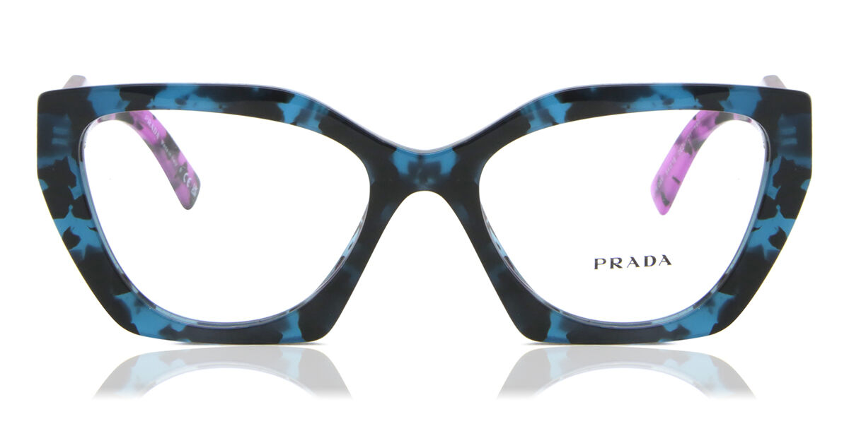 Prada PR 09YV 06Z1O1 Cat Eye Teal Tortoise Eyeglasses