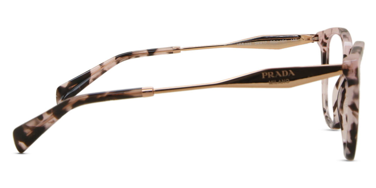 Prada PR 02ZV ROJ1O1 Square Pink Tortoise Eyeglasses