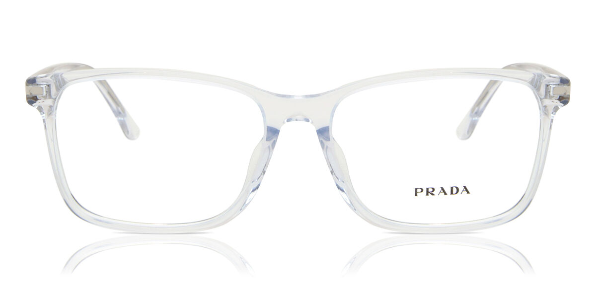 Prada PR 14WVF Asian Fit 2AZ1O1 Square Clear Eyeglasses