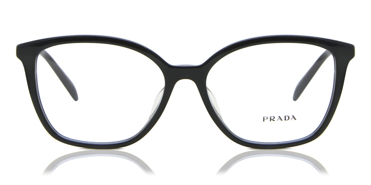 Prada PR 02ZVF Asian Fit 1AB1O1 Butterfly Black Eyeglasses