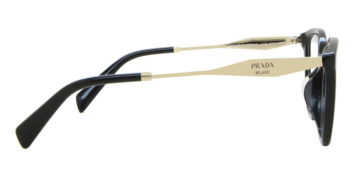 Prada PR 02ZVF Asian Fit 1AB1O1 Butterfly Black Eyeglasses