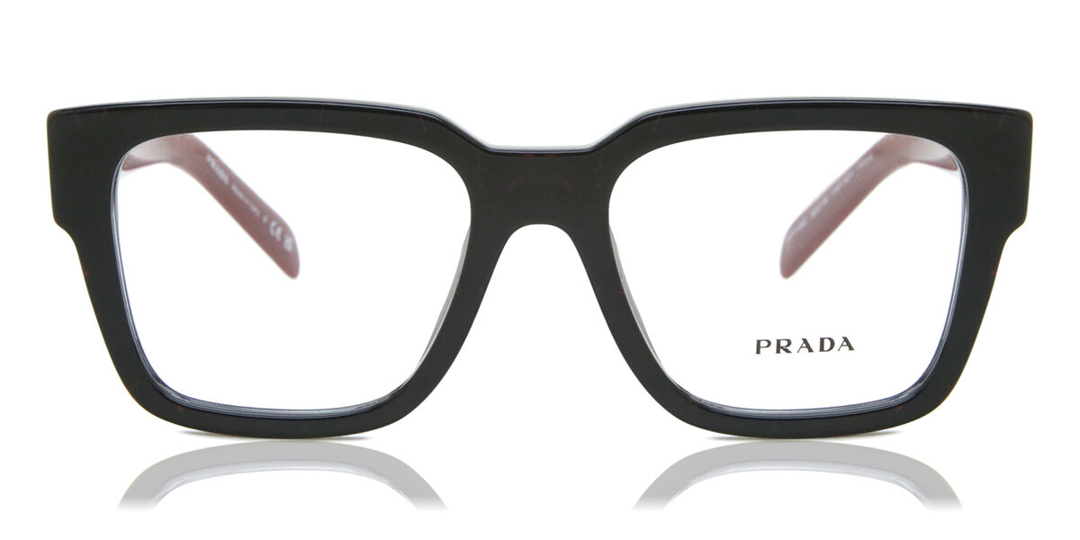 Prada PR 08ZV 1AB1O1 Square Black Eyeglasses | SmartBuyGlasses US