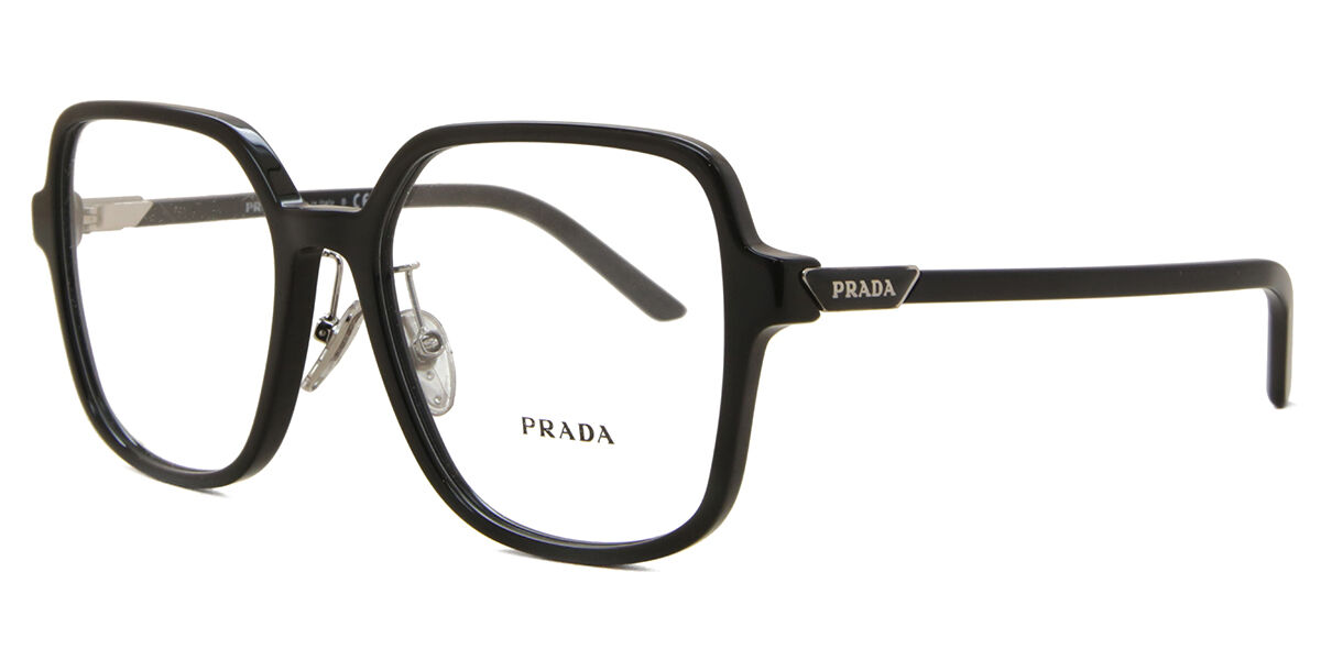 Prada PR 13ZVD Asian Fit 1AB1O1 Square Black Eyeglasses