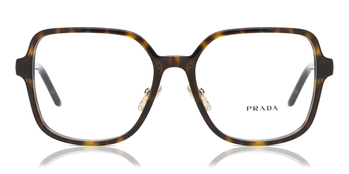 Prada PR 13ZVD Asian Fit 1AB1O1 Square Black Eyeglasses