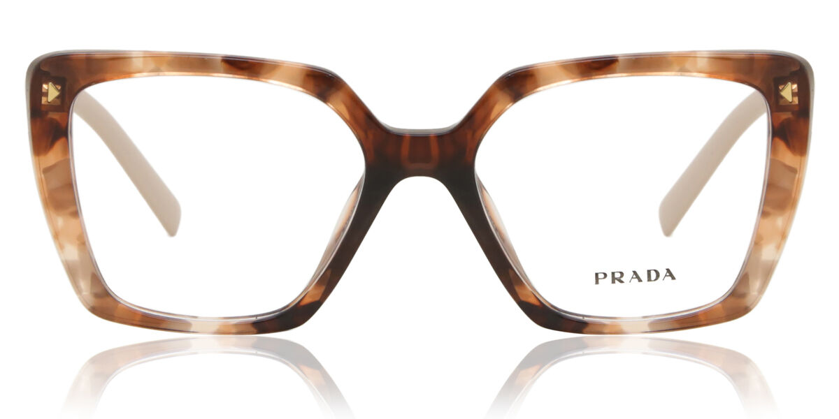 Prada PR 16ZV 07R1O1 Cat Eye Rose Tortoise Eyeglasses