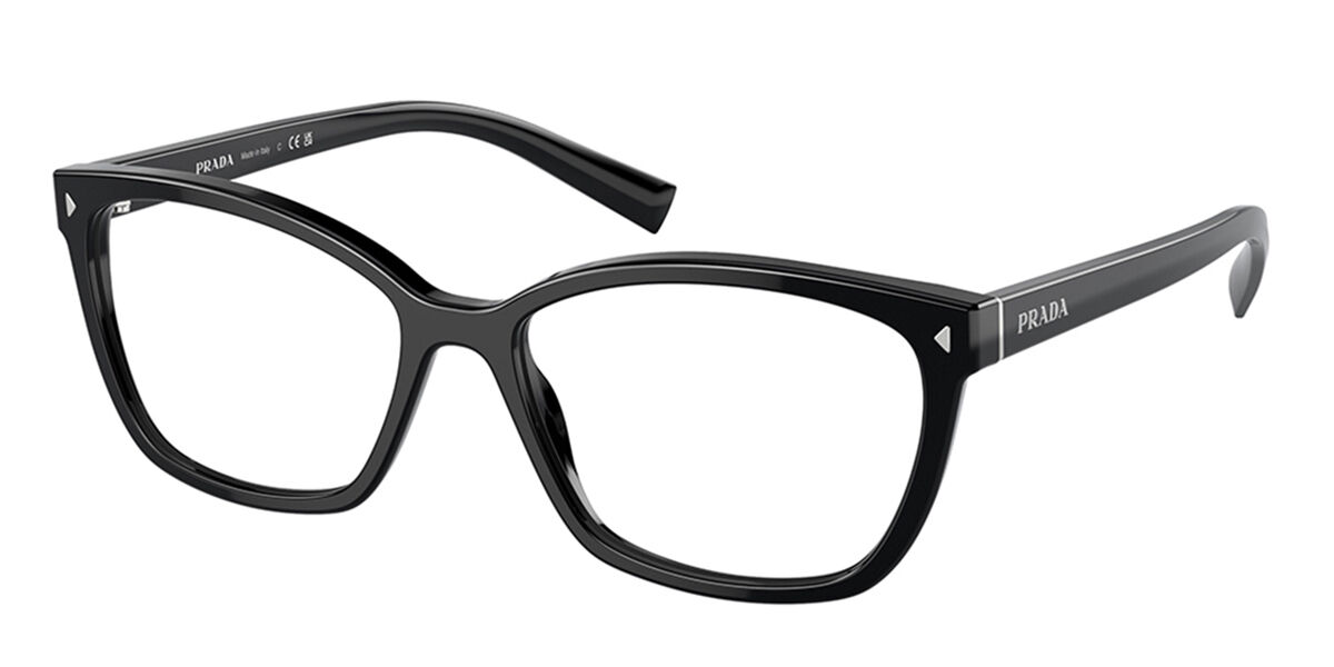 Prada PR 15ZVF Asian Fit 1AB1O1 Square Black Eyeglasses