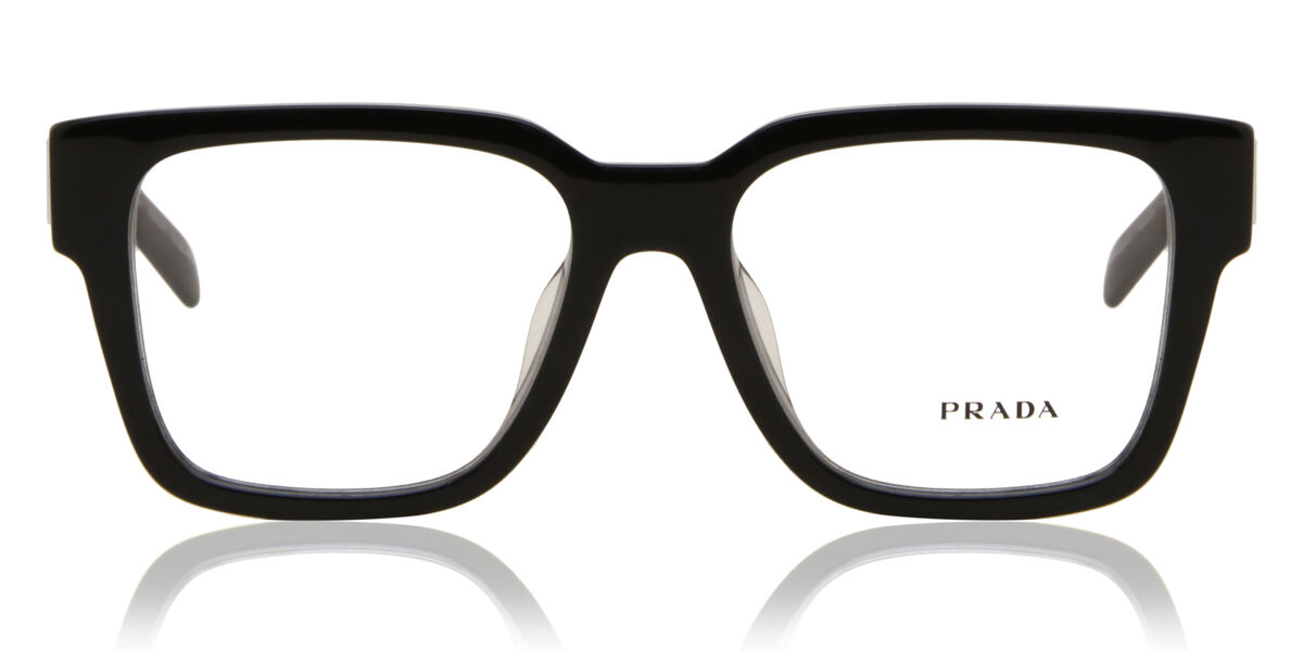 PRADA メガネ Prada PR 08ZVF Asian Fit 1AB1O1 Square Black Eyeglasses