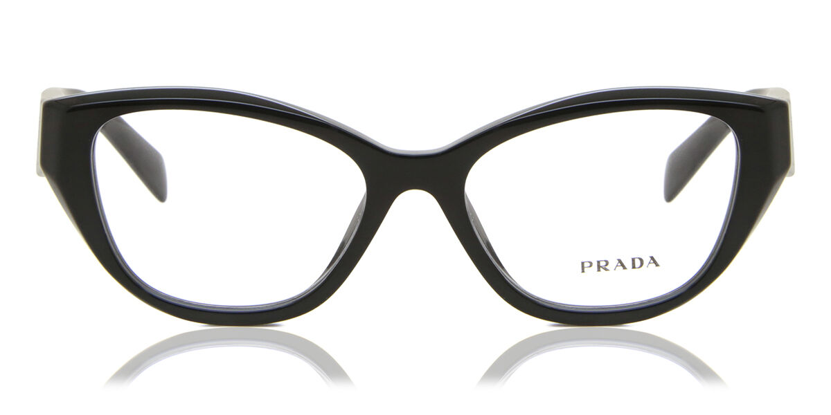 Prada PR 21ZV 16K1O1 Cat Eye Black Eyeglasses | SmartBuyGlasses US