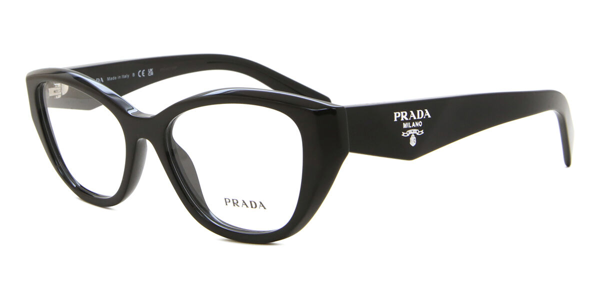 Prada PR 21ZV 16K1O1 Cat Eye Black Eyeglasses | SmartBuyGlasses US
