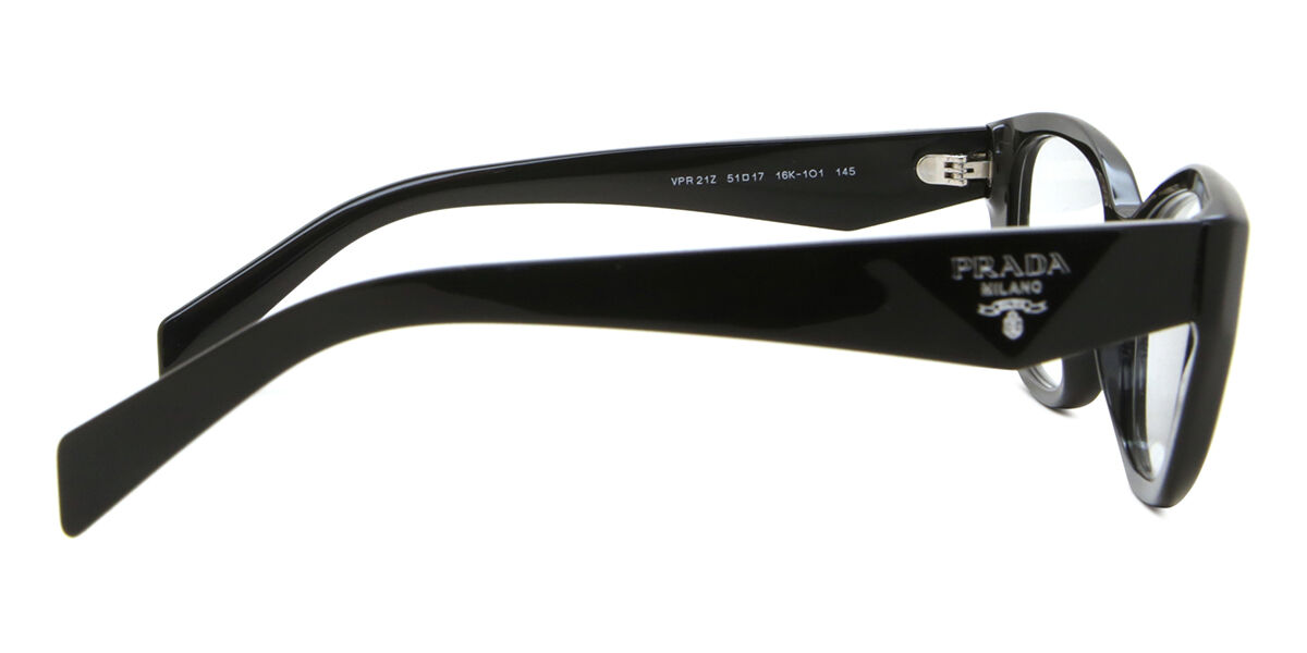 Prada PR 21ZV 16K1O1 Cat Eye Black Eyeglasses | SmartBuyGlasses US