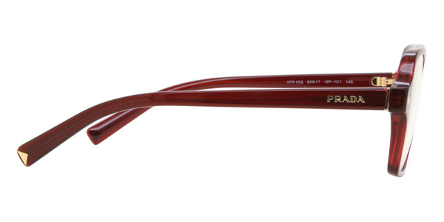 Prada PR A02V 16P1O1 Square Transparent Burgundy Eyeglasses  display picture 1