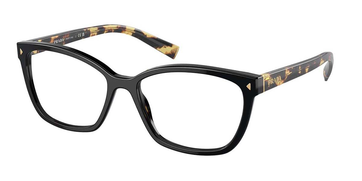 Prada PR 15ZVF Asian Fit 1AB1O1 Square Black Eyeglasses