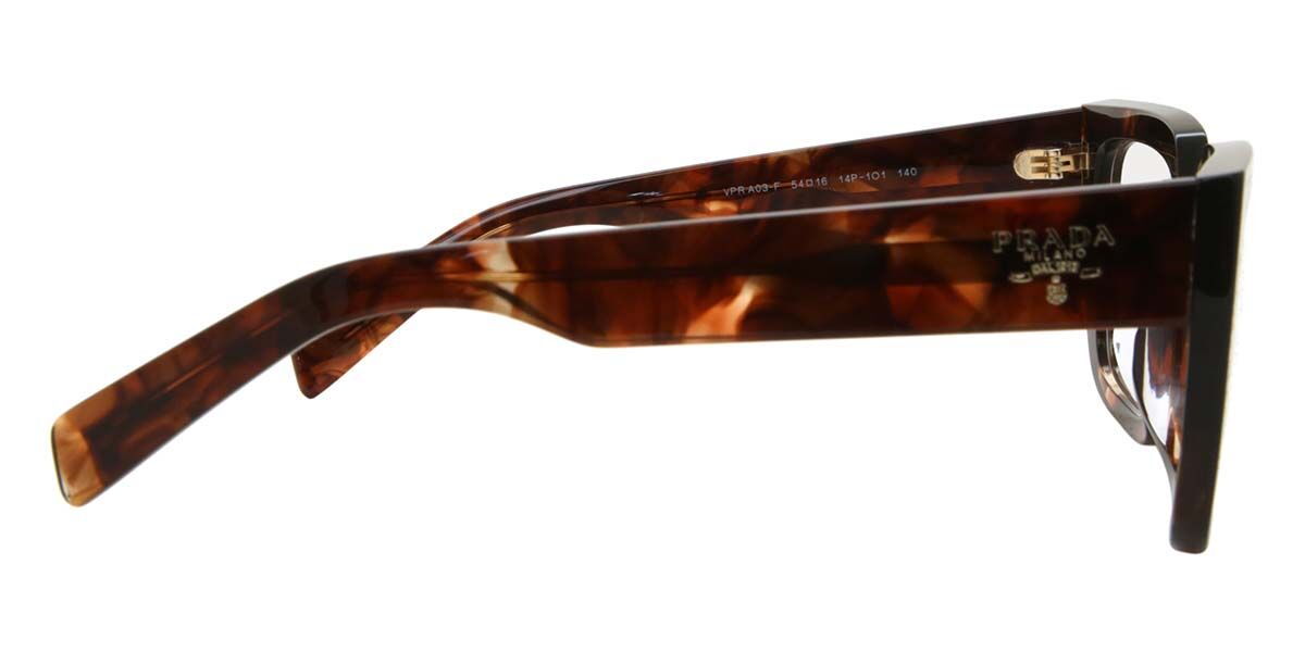 Prada PR A03VF Asian Fit 14P1O1 Square Caramel Tortoise Eyeglasses