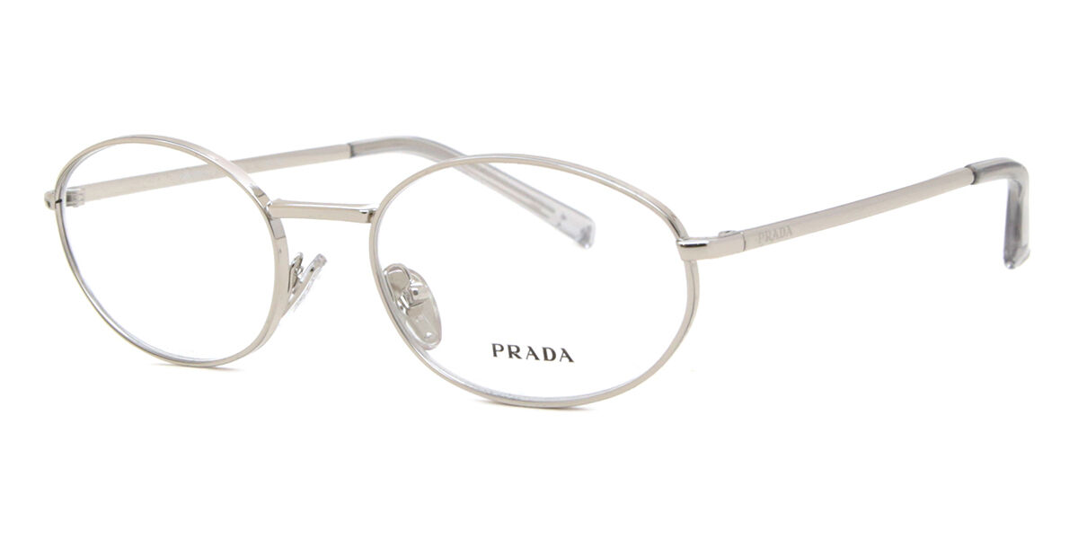 Prada PR A57V 1BC1O1 Oval Silver Eyeglasses | SmartBuyGlasses US