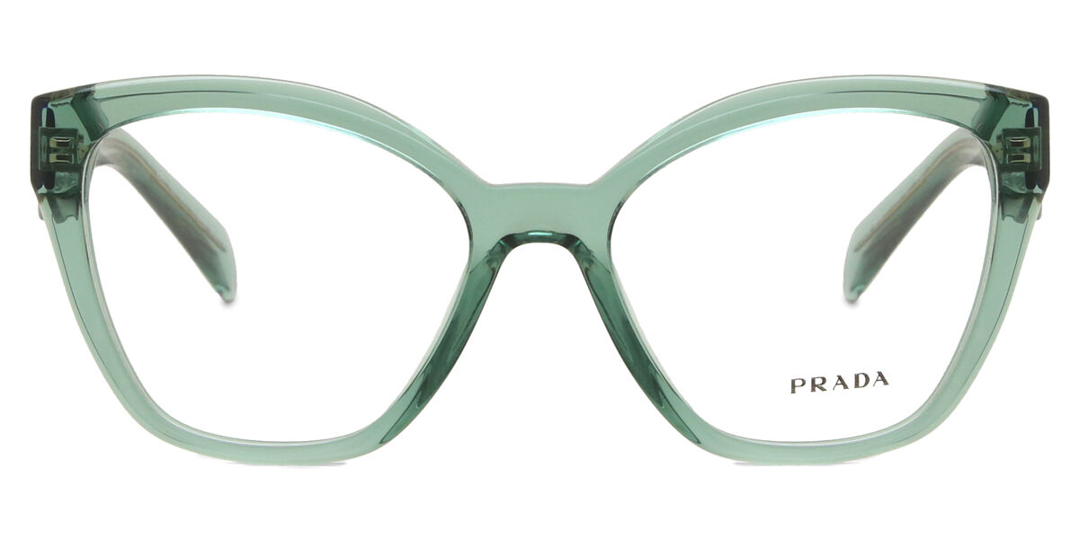 Prada PR 20ZV 11R1O1 Cat Eye Transparent Sage Eyeglasses