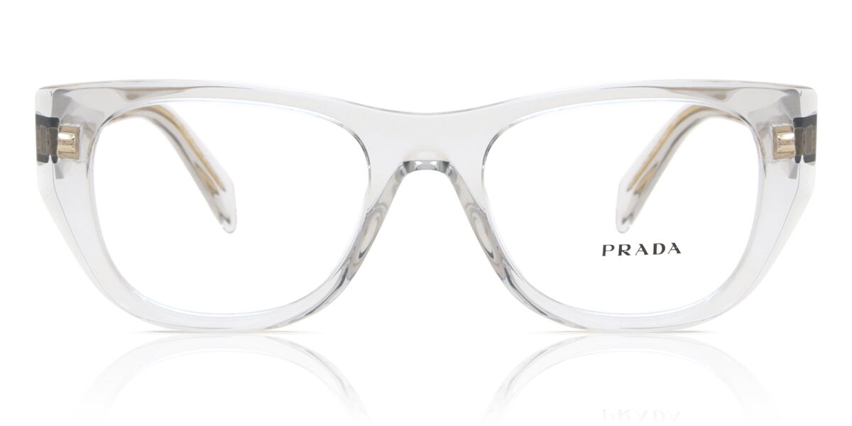 Prada PR A18V 12R1O1 Transparent Light Grey Eyeglasses