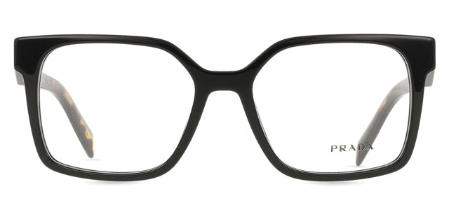 NEW Prada PR B03V Black Tortoise Square Eyeglasses Frames Prada PR B03V Eyeglasses Frames in Black Tortoise – Designer  main image 3