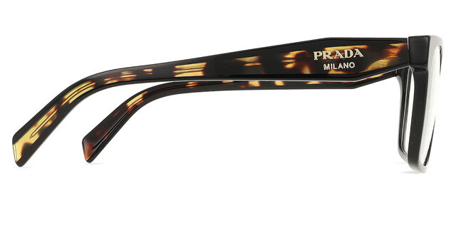 NEW Prada PR B03V Black Tortoise Square Eyeglasses Frames Prada PR B03V Eyeglasses Frames in Black Tortoise – Designer  main image 4