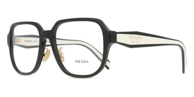 Prada PR B07VD Asian Fit 16K1O1 Square Black Eyeglasses  display picture 1