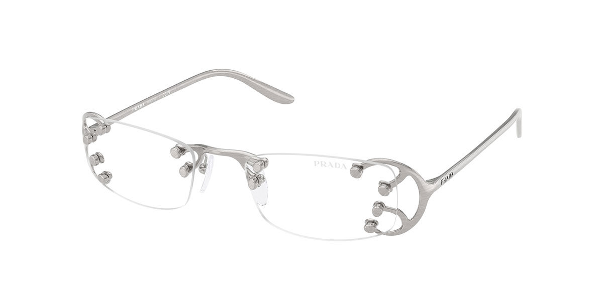 Prada Silver Prescription Glasses Frames | SmartBuyGlasses