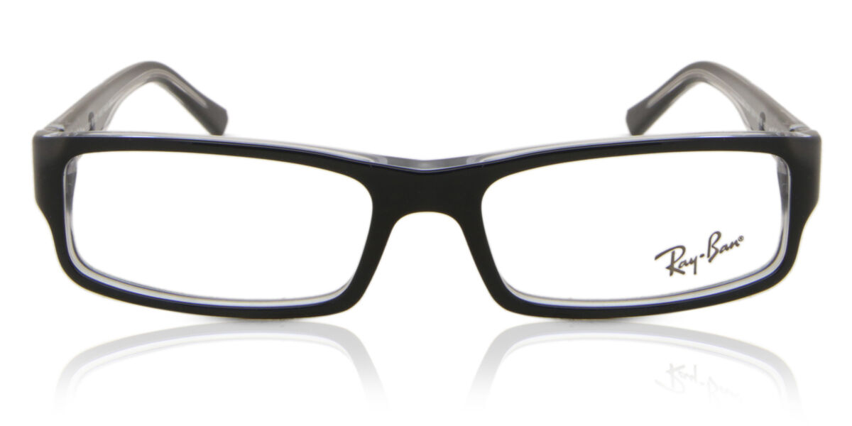 Ray-Ban RX5296D Asian Fit 2000 Rectangle Black Eyeglasses