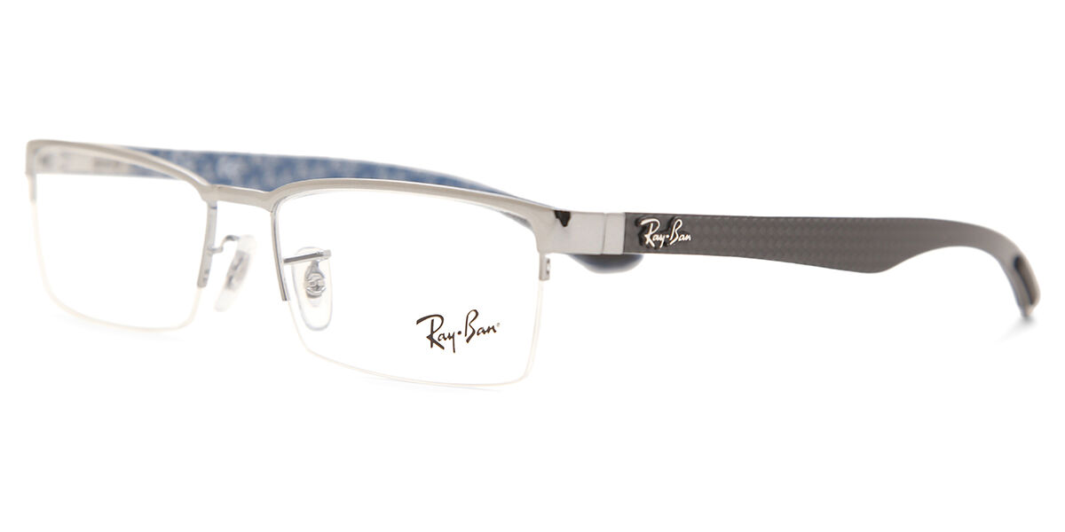 Ray-Ban RX8412 Carbon Fibre 2502 Browline Grey Eyeglasses