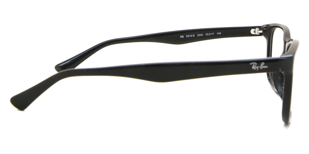 Ray-Ban RX5315D Asian Fit 2000 Shiny Black Eyeglasses