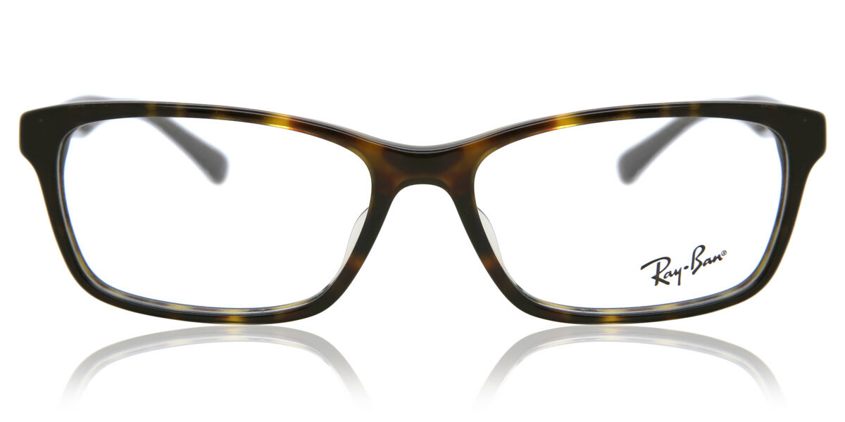 Raybanアジアンフィットモデル 54 Ray-Ban RX5435F Asian Fit 2000 Rectangle Black Eyeglasses