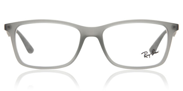 Ray-Ban Optics RB7047-5482 Womens Matte Transparent Grey Square Eyeglasses Frame RB7047 OPTICS Eyeglasses with Transparent Grey Frame  main image 3