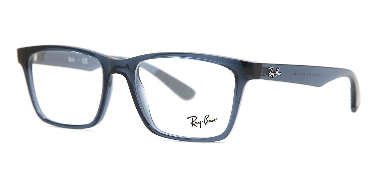 Ray-Ban RX7025 5719 Rectangle Transparent Dark Blue Eyeglasses