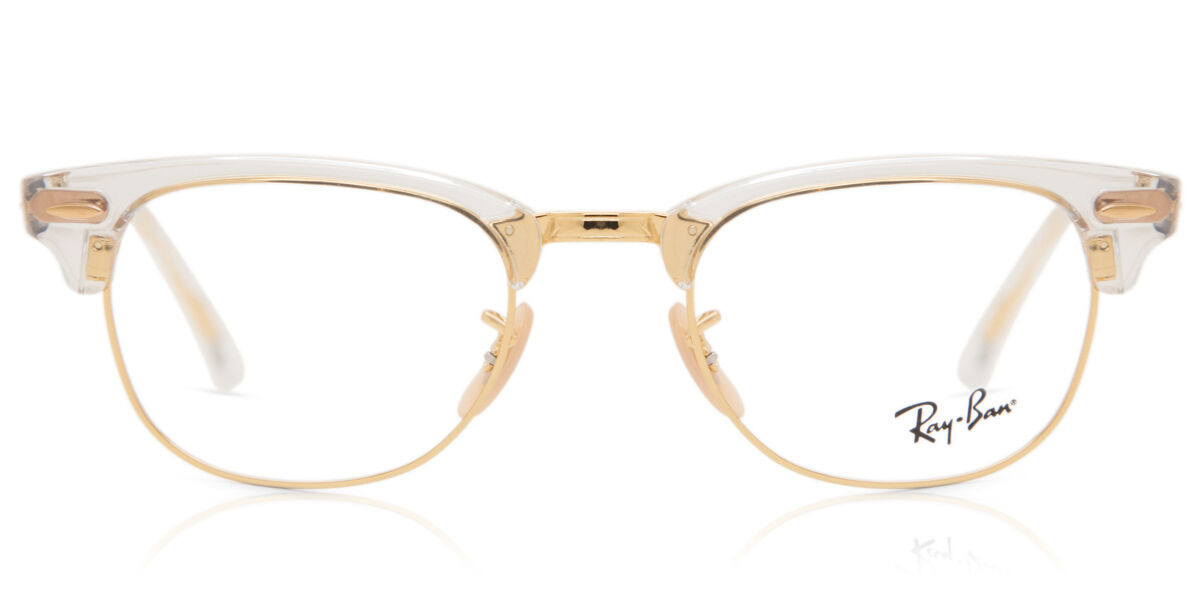 Ray-Ban RX5154 Clubmaster 5762 Transparent Brown Eyeglasses