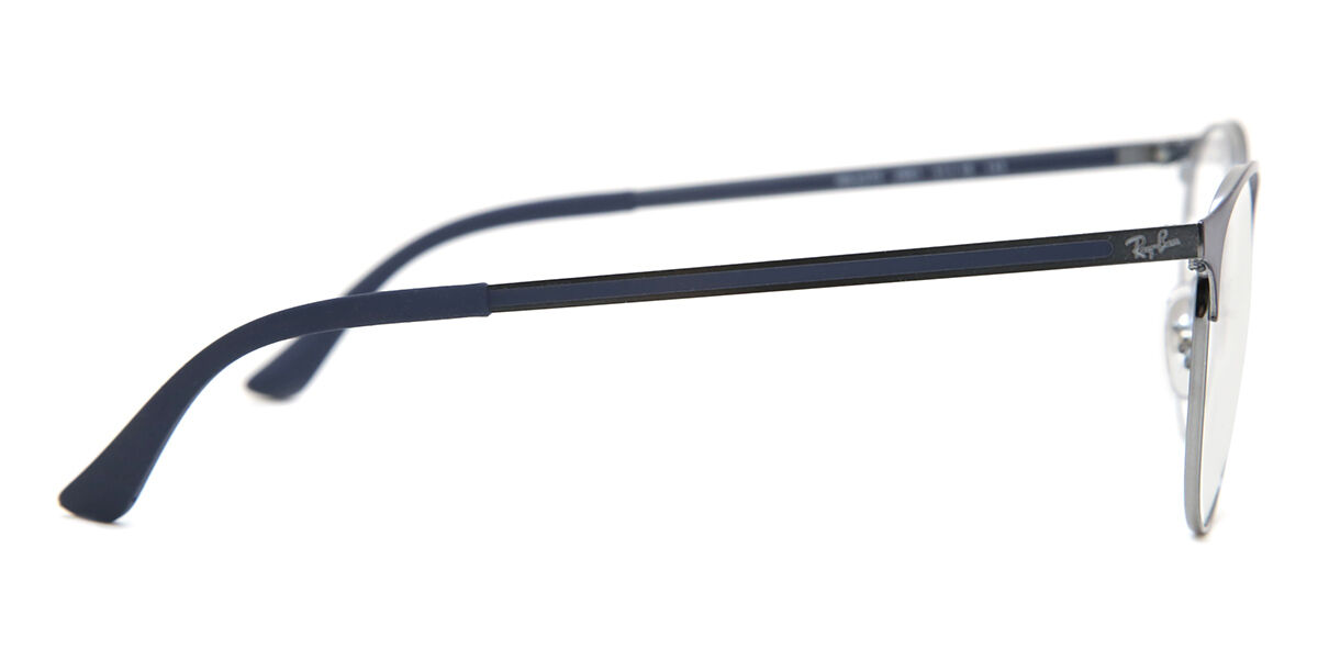 Ray-Ban RX6375 2981 Oval Gunmetal/Blue Eyeglasses | SmartBuyGlasses US