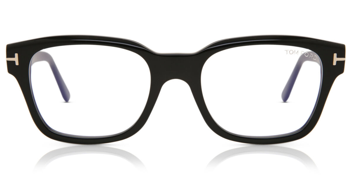 Tom Ford FT5535-B Blue-Light Block 001 Square Black Eyeglasses