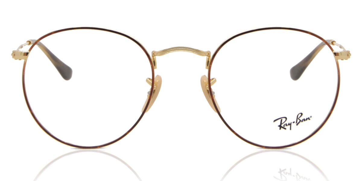 Ray-Ban RX3447V Round Metal 2945 Oval Havana/Gold Eyeglasses