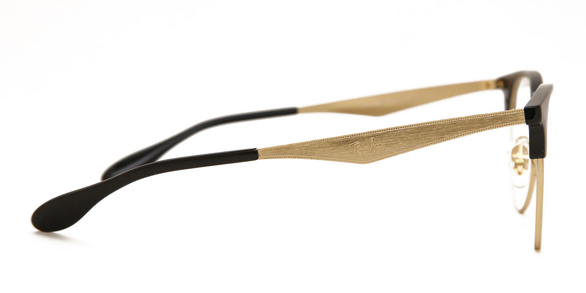 Ray-Ban RX6396 5784 Cat Eye Black/Gold Eyeglasses | SmartBuyGlasses US