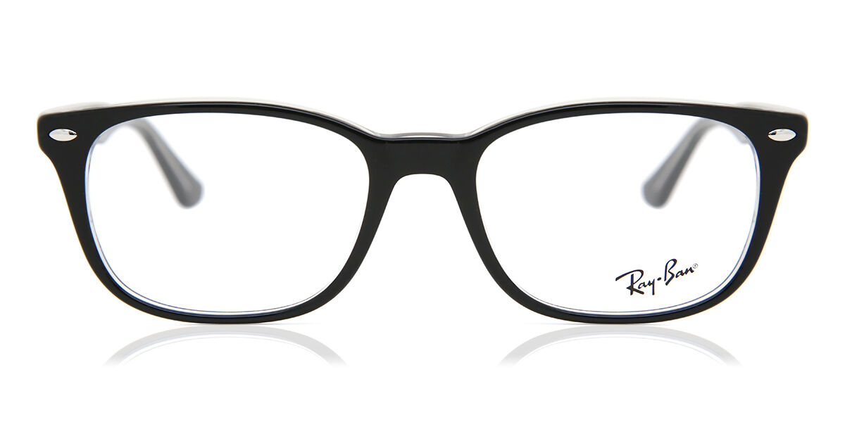 Ray-Ban RX5375 2034 Square Black Clear Eyeglasses | SmartBuyGlasses US
