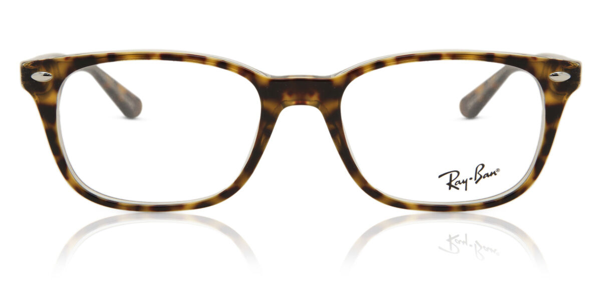 Ray-Ban RX5375 5082 Square Top Havana On Transparent Eyeglasses