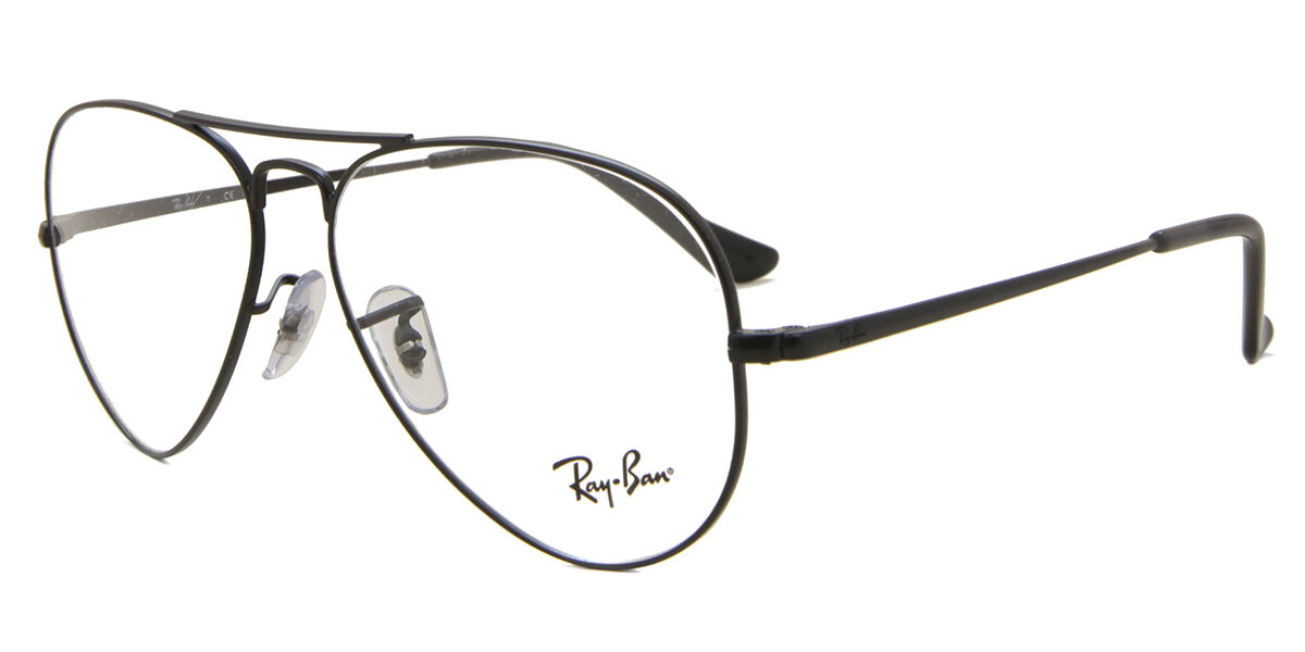 Ray-Ban Aviator サングラス Ray-Ban RX6489 2503 Aviator Matte Black Eyeglasses