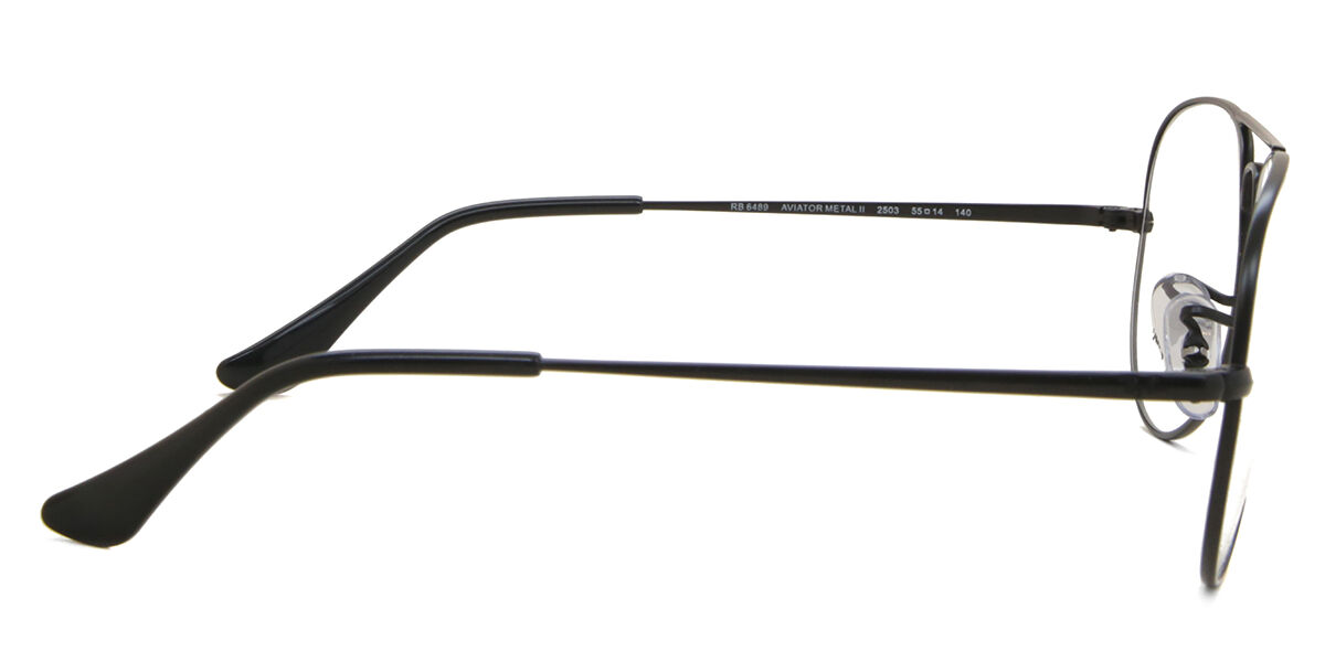 Ray-Ban RX6489 2503 Aviator Matte Black Eyeglasses