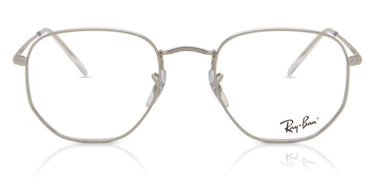 Ray-Ban RX6448 2501 Geometric Silver Eyeglasses | SmartBuyGlasses US