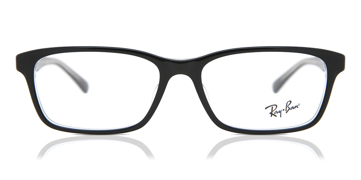 Ray-Ban RX5318D Asian Fit 2034 Rectangle Black Transparent