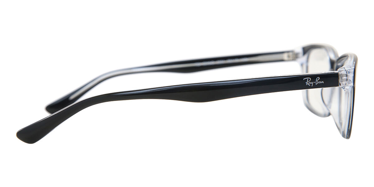 Ray-Ban RX5318D Asian Fit 2034 Rectangle Black Transparent
