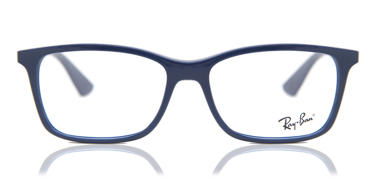 Ray-Ban RX7047 8100 Rectangle Blue Eyeglasses | SmartBuyGlasses US