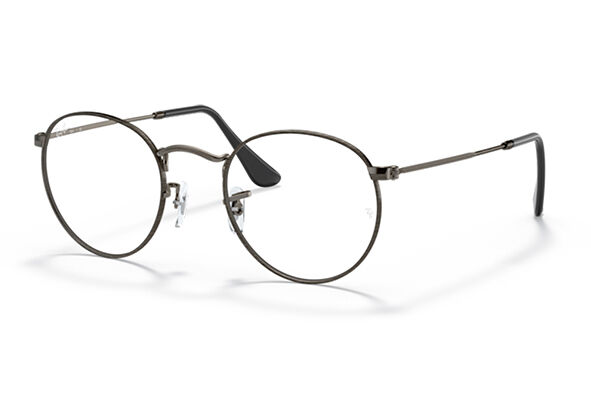 Ray-Ban RX3447V Round Metal 3118 Oval Antique Gunmetal Eyeglasses