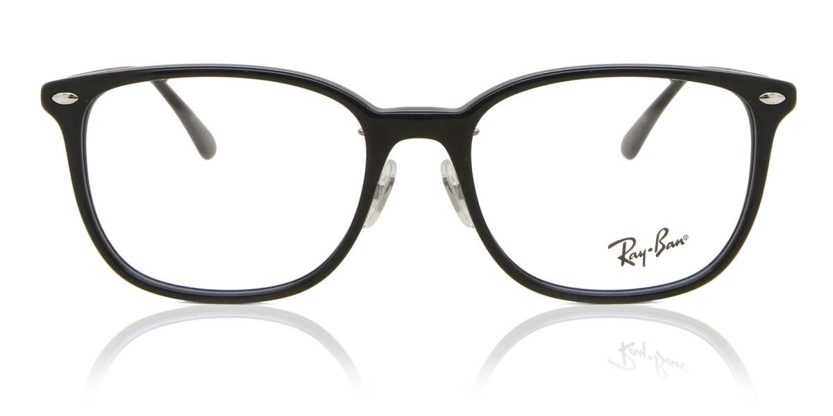 Raybanアジアンフィットモデル 54 Ray-Ban RX5435F Asian Fit 2000 Rectangle Black Eyeglasses