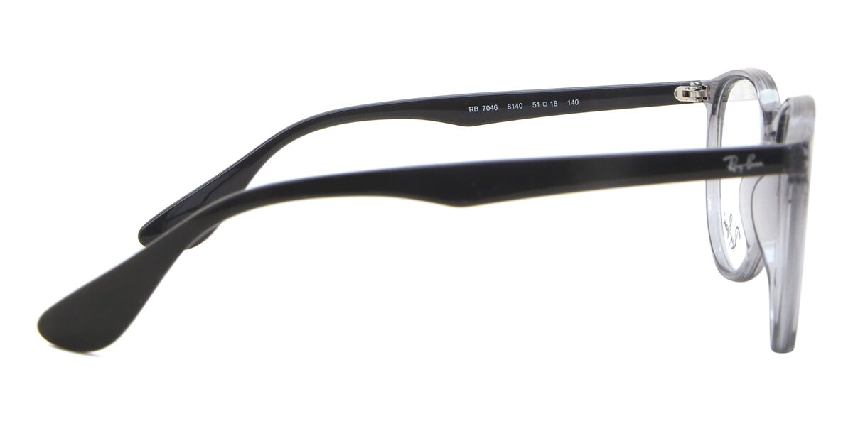 Ray-Ban RX7046 Erika 8140 Oval Transparent Grey Eyeglasses