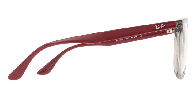 Ray-Ban RX4378V 8083 Square Transparent Grey Eyeglasses  display picture 1