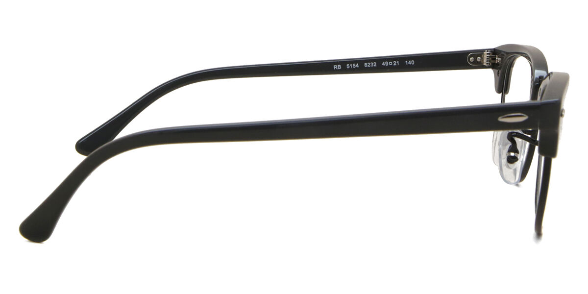 Ray-Ban RX5154 Clubmaster 8232 Browline Grey on Black Eyeglasses